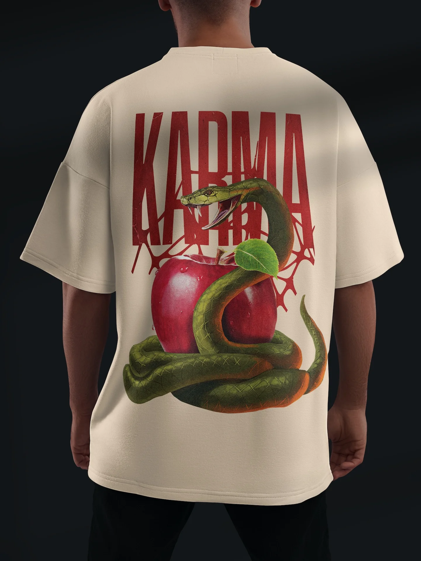 Adrina „Karma“ balti marškinėliai